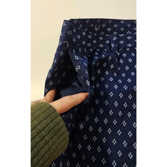 J ferrar 38 navy blue geometric print pocket golf everyday shorts EUC comfort - Picture 4 of 7